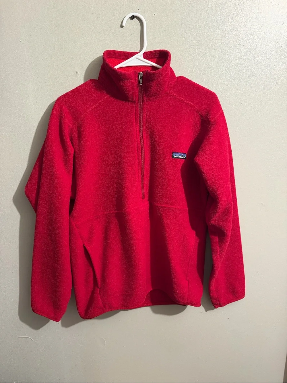 Patagonia Synchilla 1/4 Zip Fleece Pullover Mens Small Red Style 25737